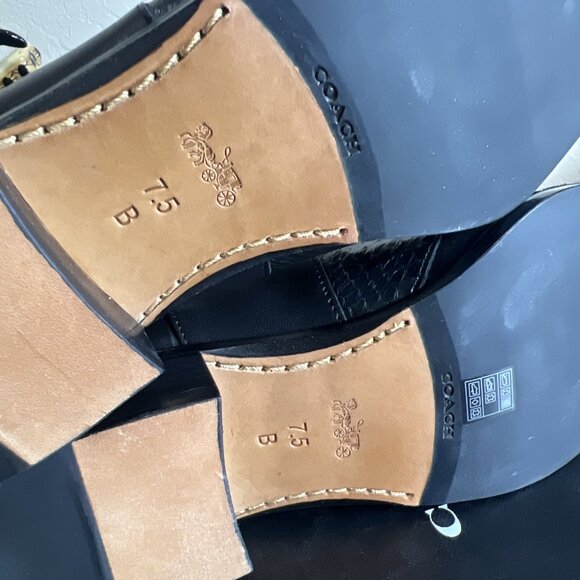 Coach Women's Suffolk Patchwork Pointed Toe Leather Ankle Boots 7.5M NEW IN BOX - Picture 10 of 14